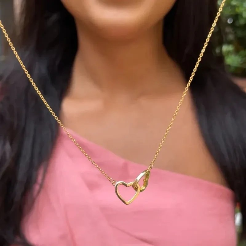 Kit Rosa Eterna com Colar Amor Duplo Personalizado