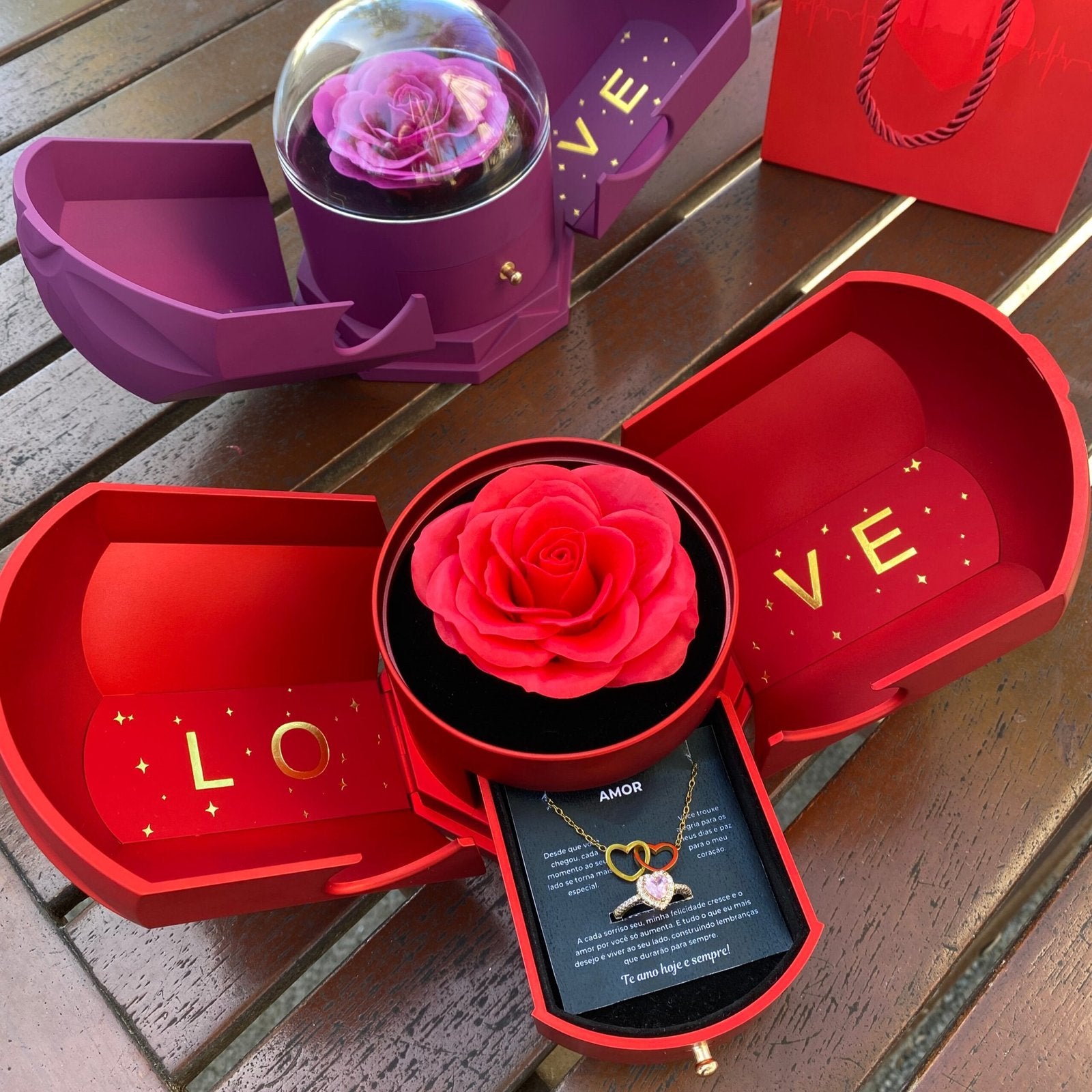 Kit Asas com Colar Personalizado + Anel Solitário Grátis