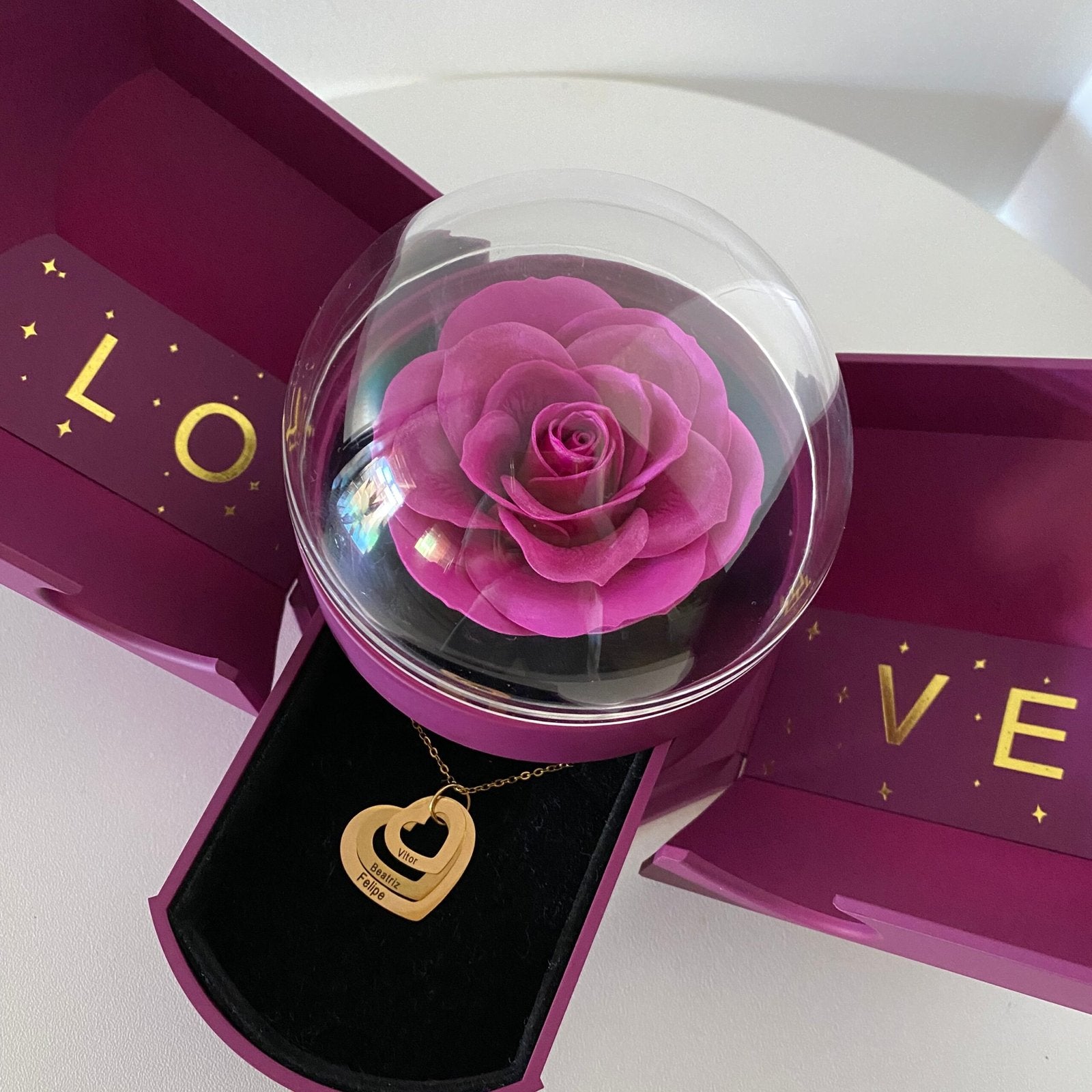 Kit Asas com Colar Amor Fraternal Personalizado com Nomes